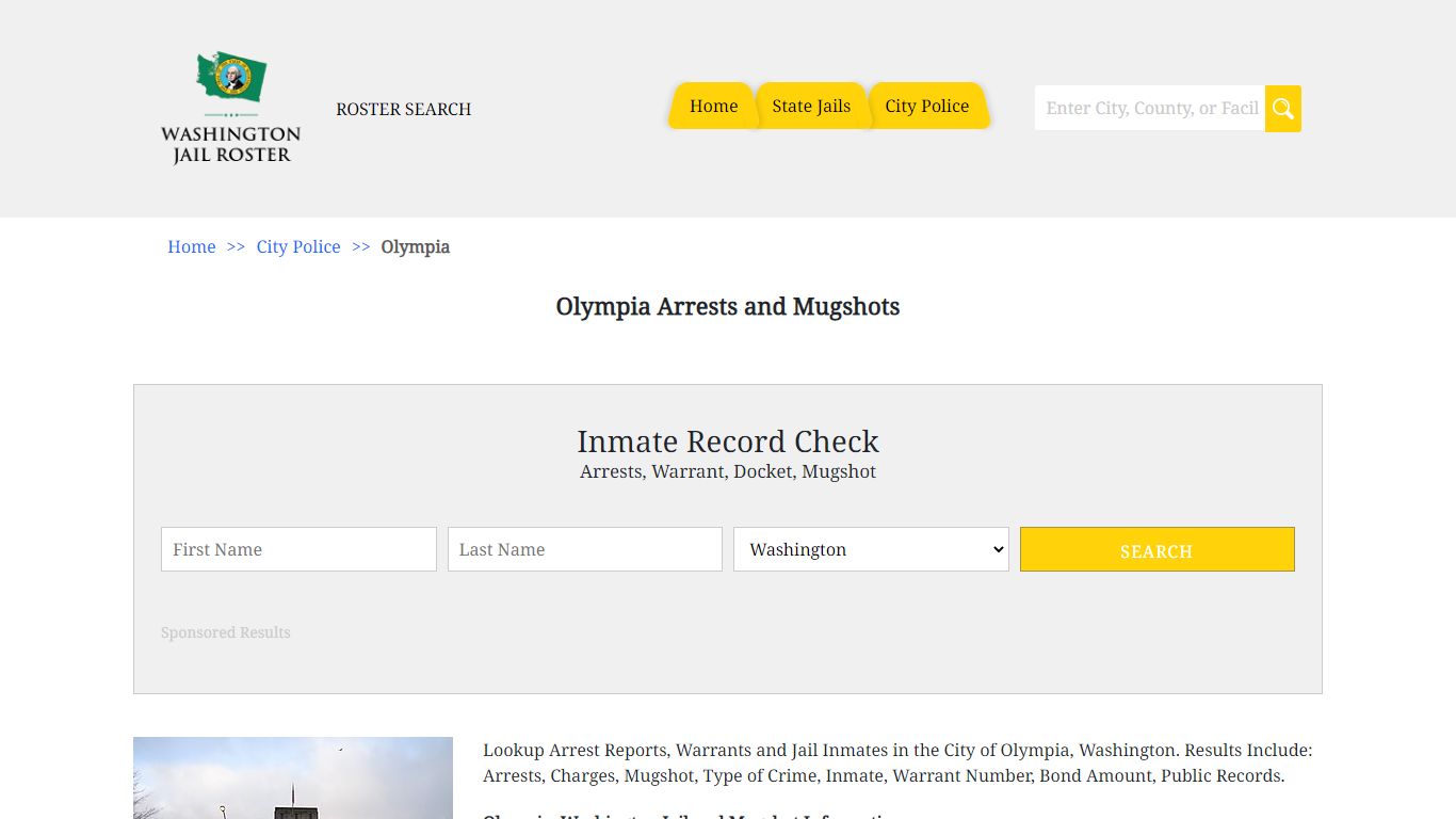 Olympia Arrests and Mugshots - Jail Roster Search